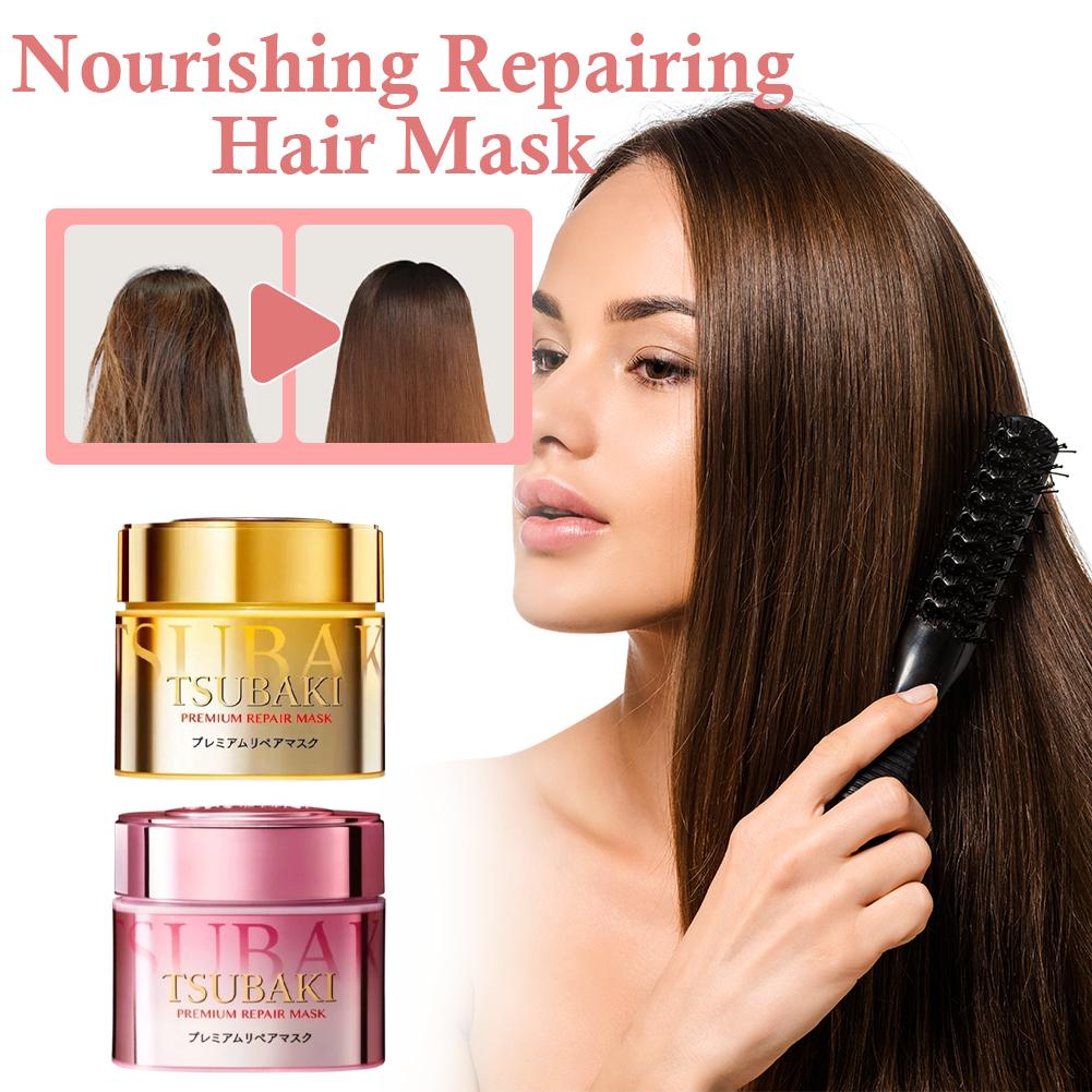 Hair Care Tsubaki - TSUBAKI アンチフリッズヘアマスク 180g ダメージヘア、乾燥、枝毛を補修・滑らかにし、栄養を与えるヘアトリートメント