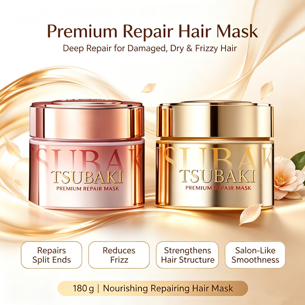 Hair Care Tsubaki - TSUBAKI プレミアムリペアマスク ダメージヘアを深く修復 スムージング＆栄養補給 分割毛や乾燥毛を軽減 サロン級ケア