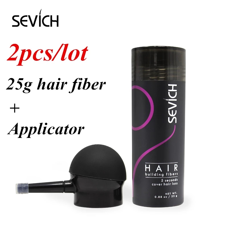 Keratin Treatment Set - Sevich 2 ピース/ロット 10 色ヘアビルディングファイバーセット脱毛製品ケラチンパウダー発毛治療アプリケーター
