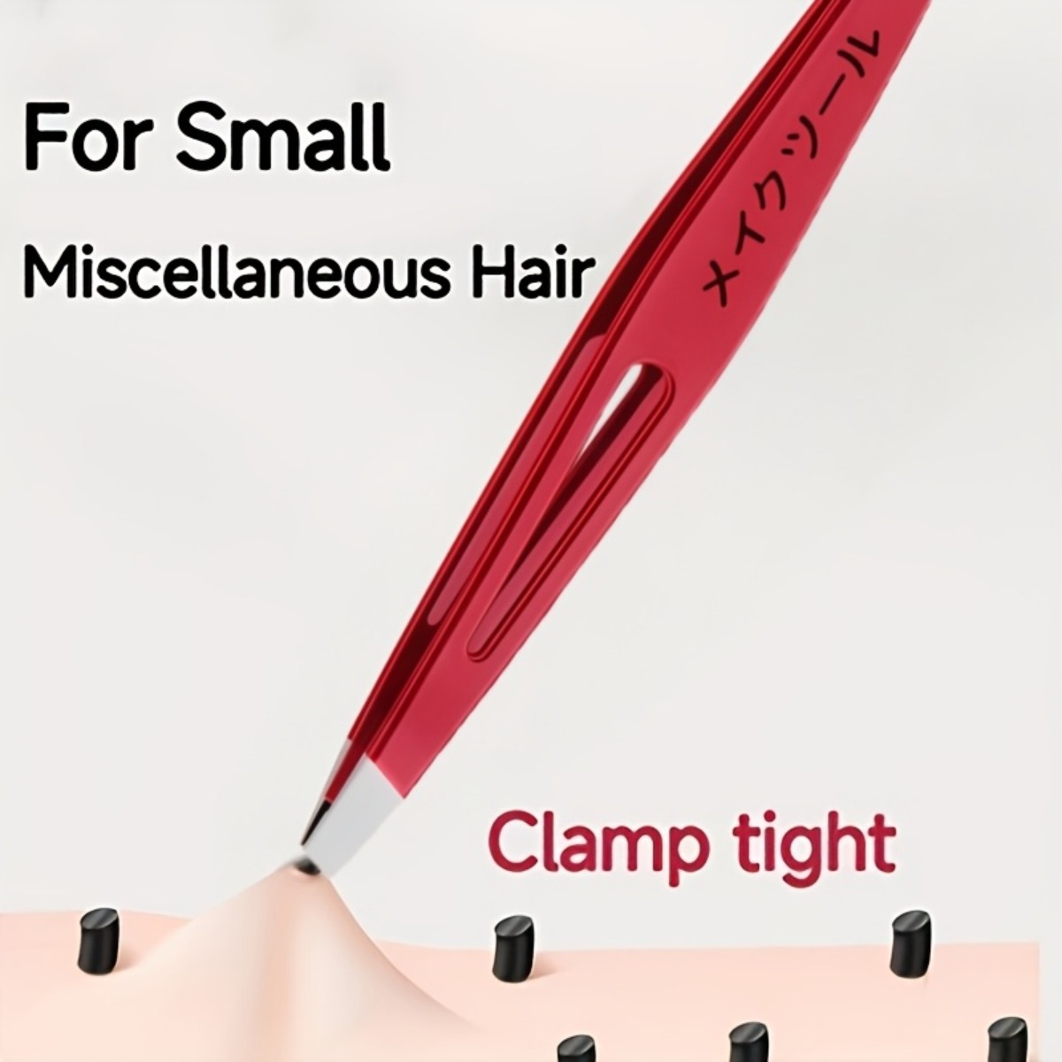 Hair Care Tools - 高品質ステンレス製赤色脱毛ピンセット 眉毛ピンセット 斜め先端顔面脱毛ピンセットツール