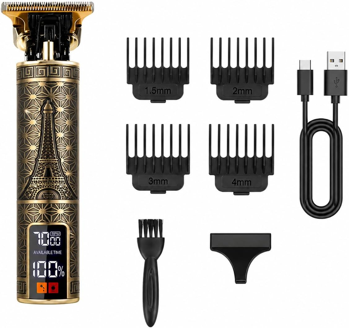 Hair Care For Men - 男性用プロフェッショナル電動ヘアクリッパー（USB付き）、6-in-1バーバーキット、プロのグルーミングに最適 - トリミング、ヘアカット、ヘアケアシステム