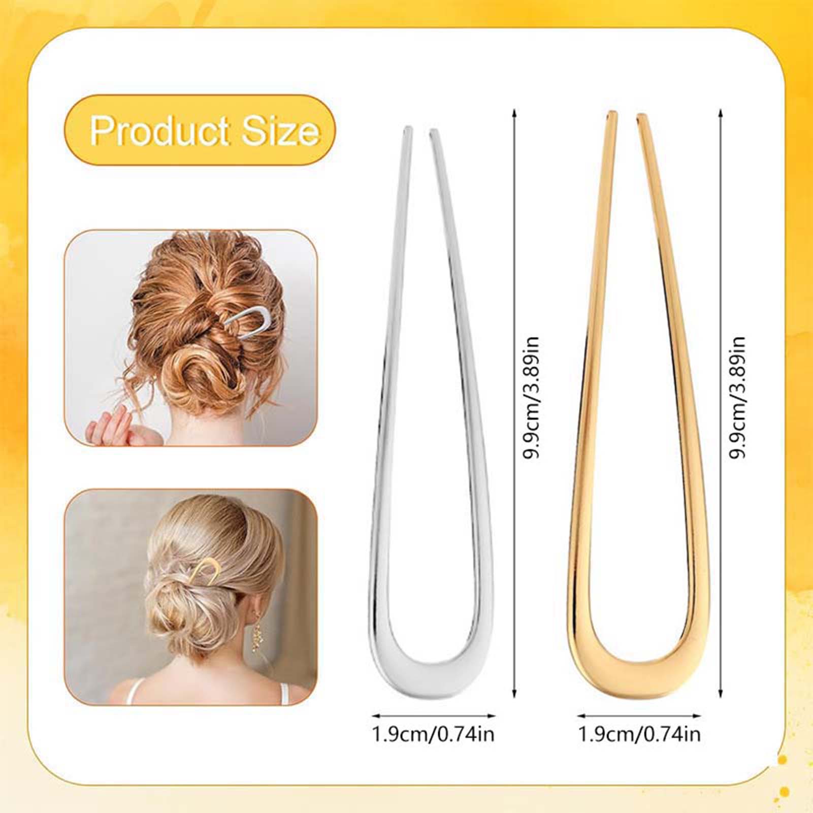 フランス製U字型ヘアピン ヴィンテージメタルヘアフォークステ - Hair Care Tools のレビューと価格