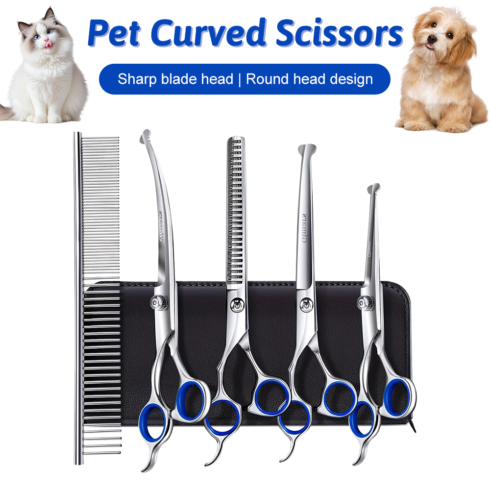 プロフェッショナル犬用グルーミングハサミセット 7 in 1 - Hair Care Step のレビューと価格