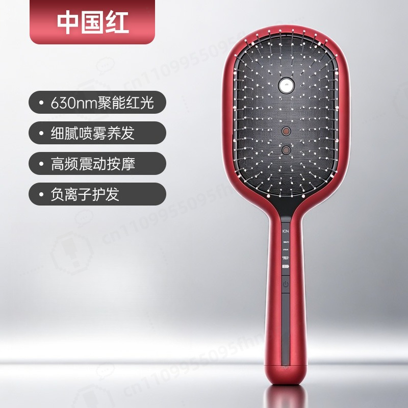 電動頭皮マッサージコーム 赤色光ヘアケアブラシ オイル液ガイ - Hair Care Tools のレビューと価格