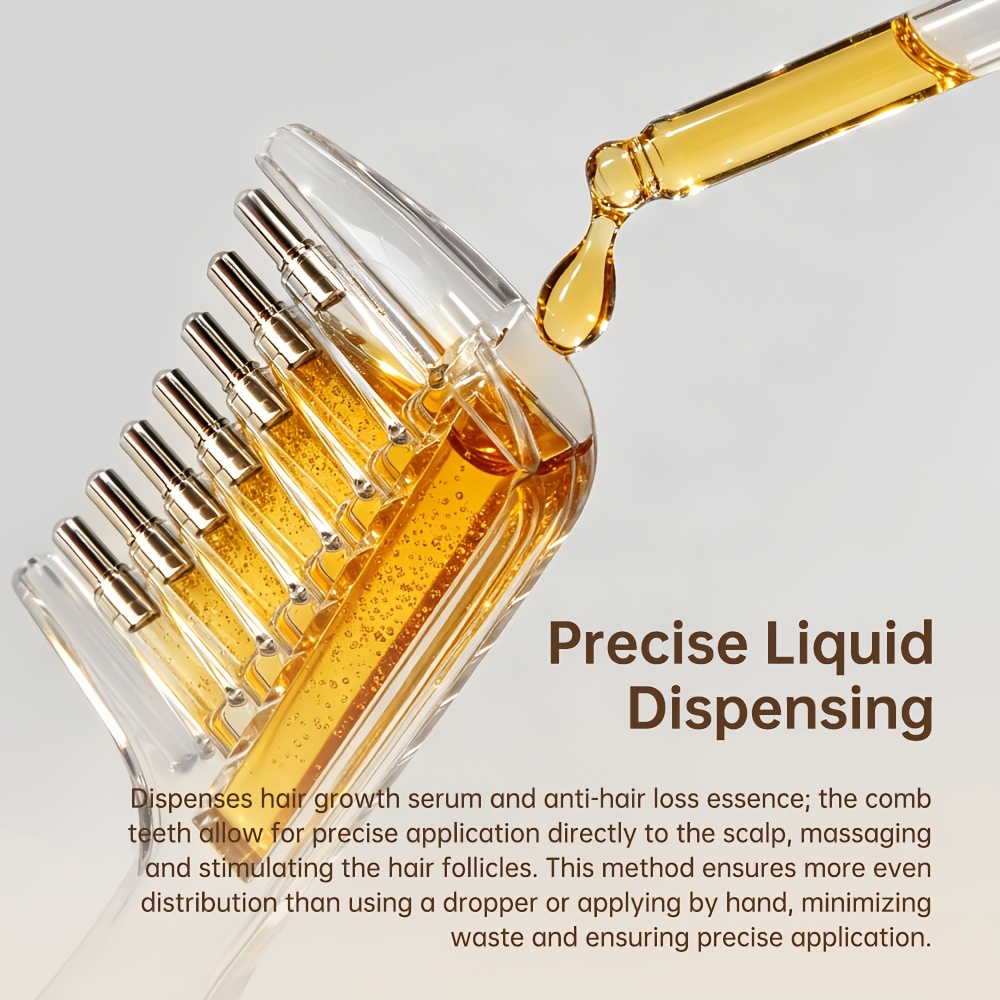 携帯用透明ヘアルートコーム、液体ガイドアプリケーター、頭皮マ - Hair Care Oil Serum のレビューと価格