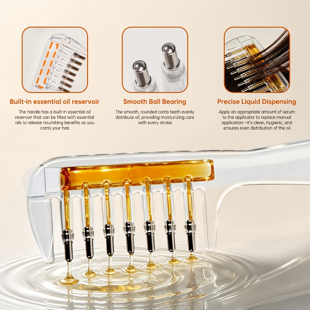 携帯用透明ヘアルートコーム、液体ガイドアプリケーター、頭皮マ - Hair Care Oil Serum のレビューと価格