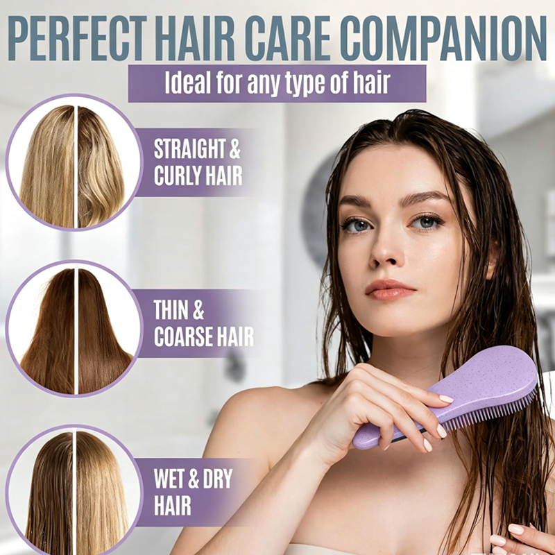 小麦ストロー製頭皮マッサージブラシセット、ヘアスクラバー、も - Hair Care Kit のレビューと価格