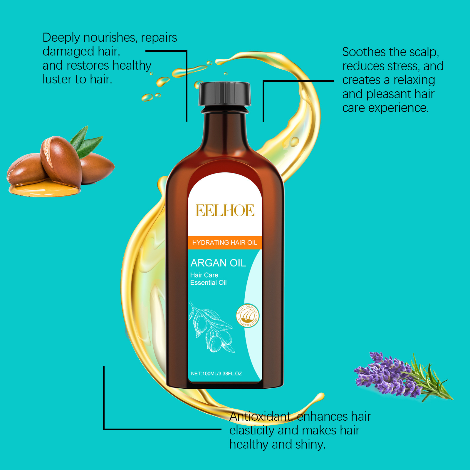 Eelhoe-モロカンアルガンオイルケラチンヘアトリートメン - Keratin Treatment Set のレビューと価格