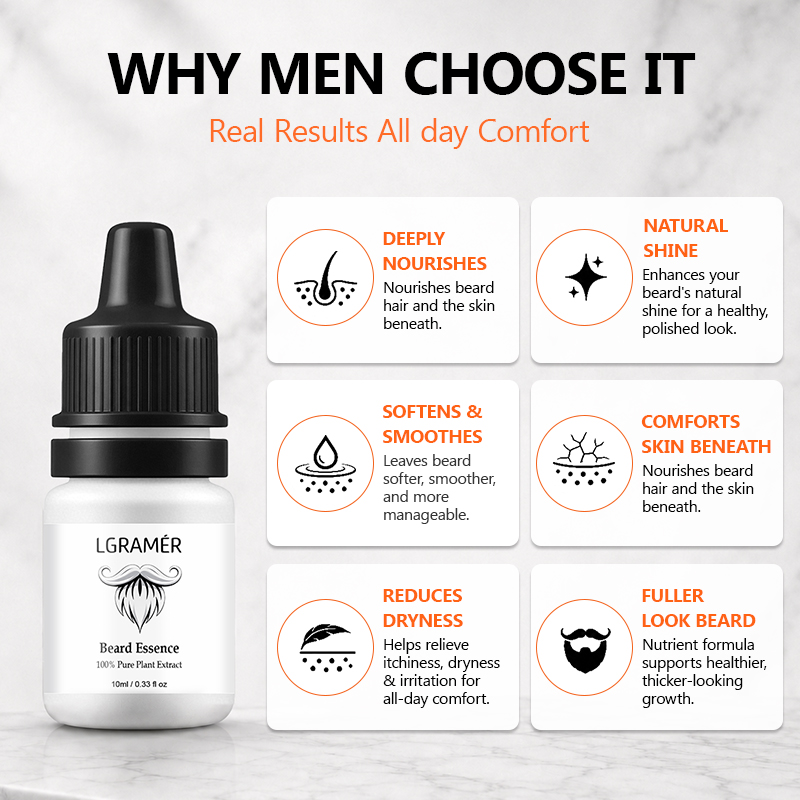 男性用ひげ成長血清 顔の毛包に栄養を与える ひげの脱落を軽減 - Hair Care Oil Serum のレビューと価格