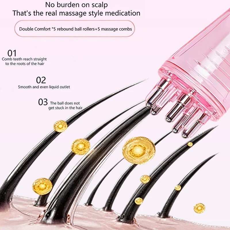 6ML頭皮アプリケーター液体コームエッセンシャルオイルポータ - Hair Care Oil Serum のレビューと価格