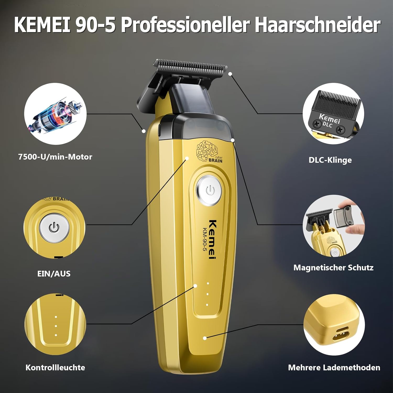 KEMEI メンズヘアトリマー、コードレスプロフェッショナル - Hair Care Kit のレビューと価格