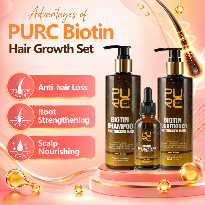 PURC ビオチン育毛オイルシャンプーコンディショナーセット - Keratin Treatment Set のレビューと価格